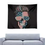 American Flag Skull Print Tapestry