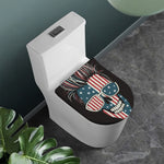 American Flag Skull Print Toilet Lid Cover