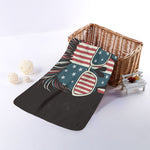 American Flag Skull Print Towel