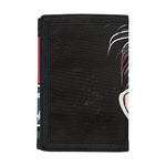 American Flag Skull Print Trifold Wallet