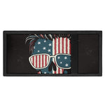 American Flag Skull Print Trifold Wallet