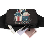American Flag Skull Print Waist Bag