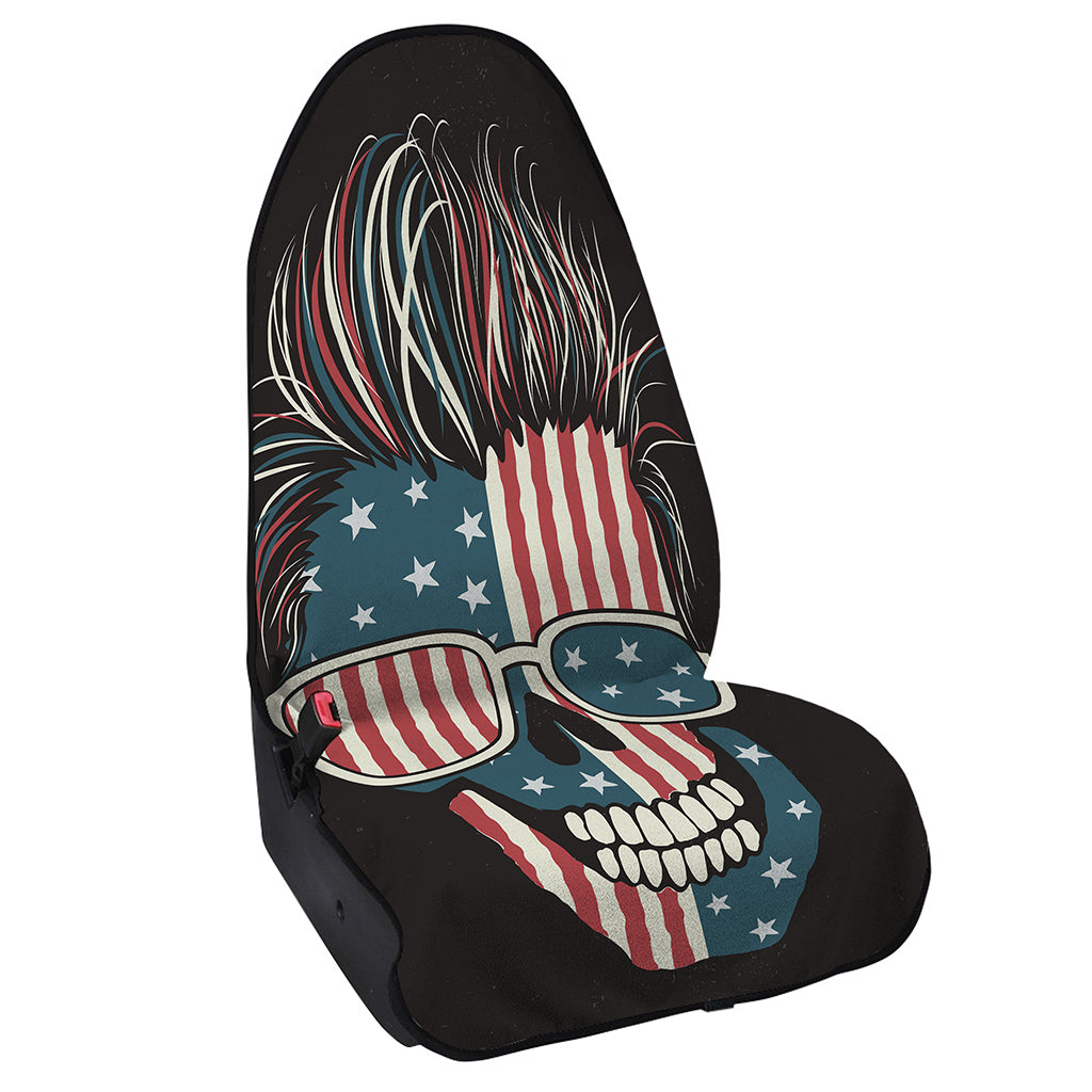 American Flag Skull Print Waterproof Car Seat Cover