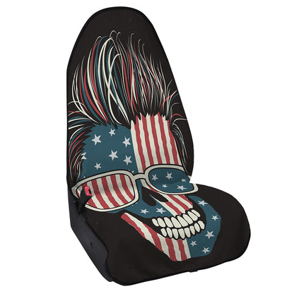 American Flag Skull Print Waterproof Car Seat Cover
