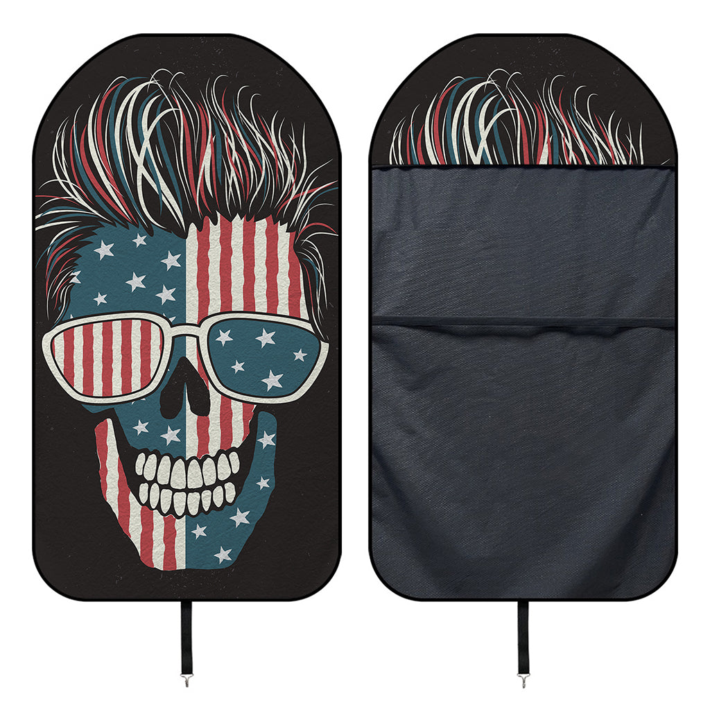 American Flag Skull Print Waterproof Car Seat Cover