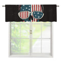 American Flag Skull Print Window Valance