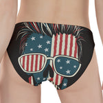 American Flag Skull Print Women's Panties