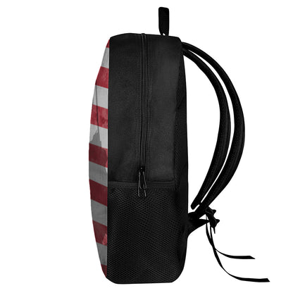American Flag War Memorial Print 17 Inch Backpack