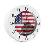 American Flag War Memorial Print Alarm Clock