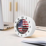 American Flag War Memorial Print Alarm Clock