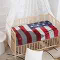 American Flag War Memorial Print Baby Crib Sheet