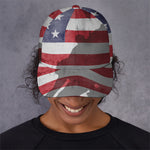 American Flag War Memorial Print Baseball Cap