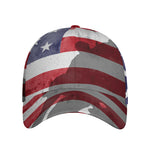 American Flag War Memorial Print Baseball Cap