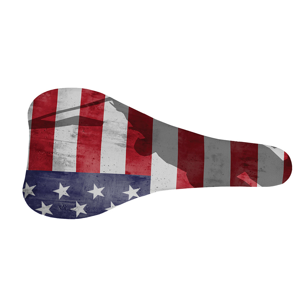 American Flag War Memorial Print Bicycle Seat Cover