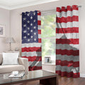 American Flag War Memorial Print Dimout Grommet Curtains