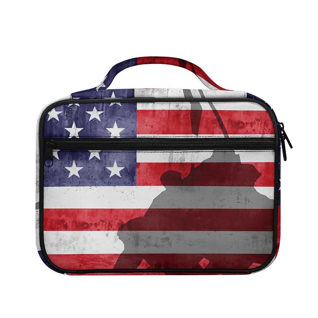 American Flag War Memorial Print Briefcase Bible Bag