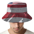 American Flag War Memorial Print Bucket Hat