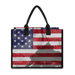 American Flag War Memorial Print Canvas Tote Bag