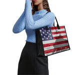 American Flag War Memorial Print Canvas Tote Bag