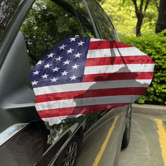 American Flag War Memorial Print Car Side Mirror Covers