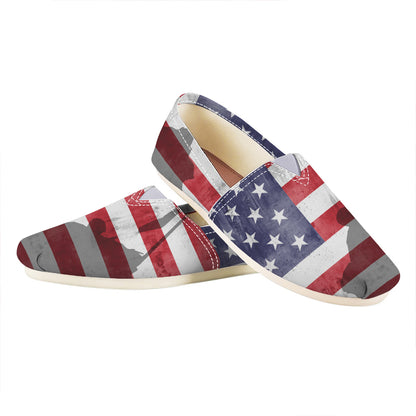 American Flag War Memorial Print Casual Shoes