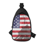 American Flag War Memorial Print Chest Bag