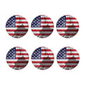 American Flag War Memorial Print Coaster Set