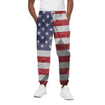 American Flag War Memorial Print Cotton Pants