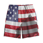 American Flag War Memorial Print Cotton Shorts