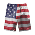 American Flag War Memorial Print Cotton Shorts