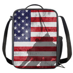 American Flag War Memorial Print Crossbody Lunch Bag