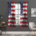 American Flag War Memorial Print Grommet Curtain Panels