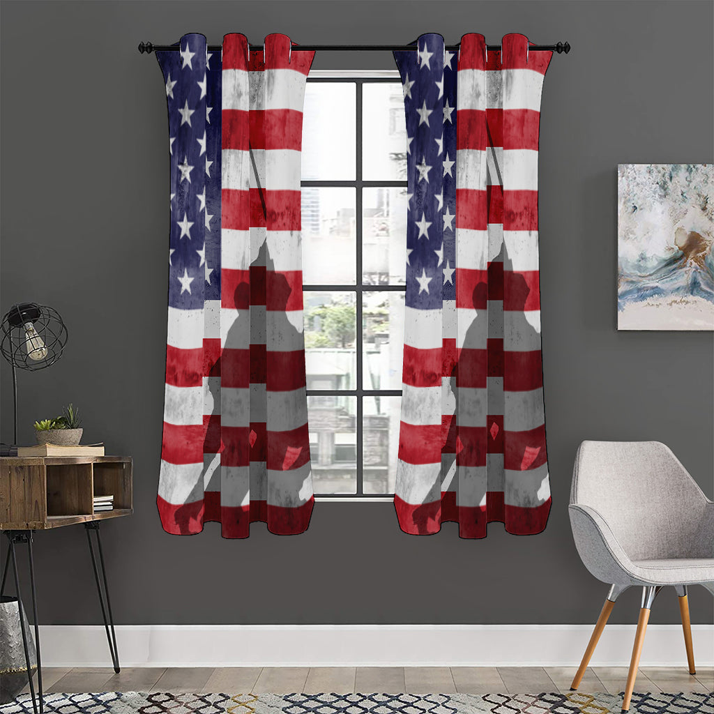American Flag War Memorial Print Curtain
