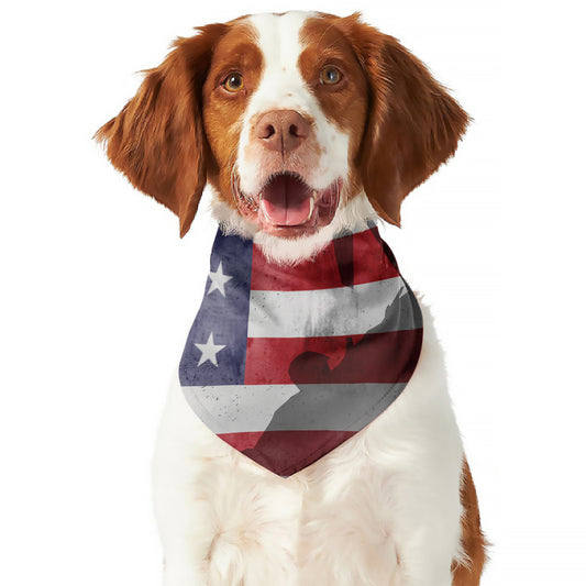 American Flag War Memorial Print Dog Bandana