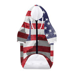 American Flag War Memorial Print Dog Zip Up Hoodie