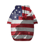 American Flag War Memorial Print Dog Zip Up Hoodie