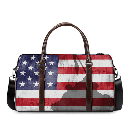 American Flag War Memorial Print Duffle Bag