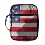 American Flag War Memorial Print Front Pocket Bible Bag