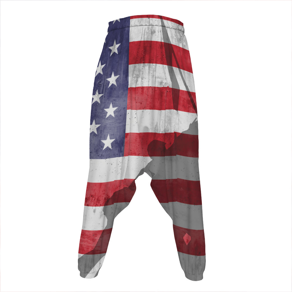 American Flag War Memorial Print Hammer Pants