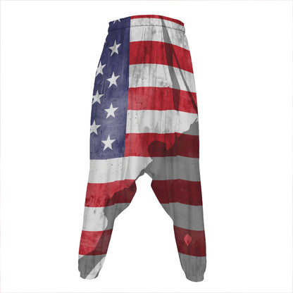 American Flag War Memorial Print Hammer Pants