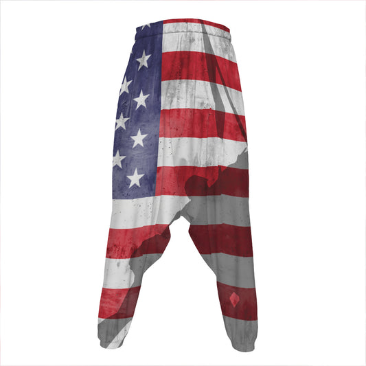 American Flag War Memorial Print Hammer Pants