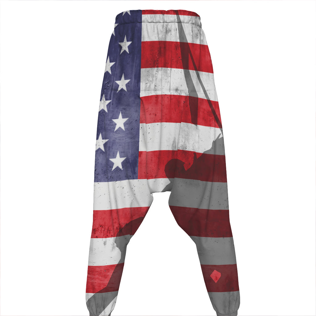 American Flag War Memorial Print Hammer Pants