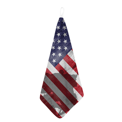 American Flag War Memorial Print Hand Towel