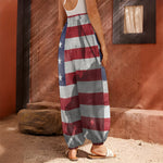 American Flag War Memorial Print Harem Pants