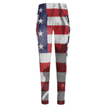 American Flag War Memorial Print High-Waisted Pocket Leggings