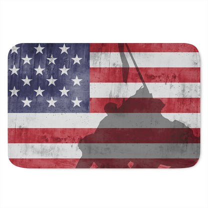 American Flag War Memorial Print Indoor Door Mat
