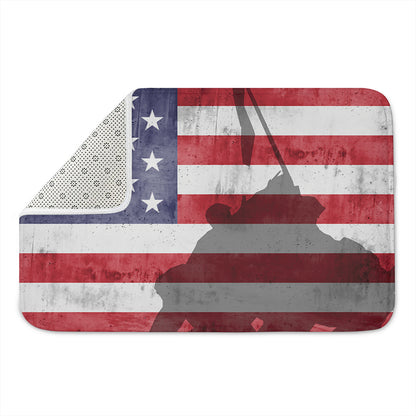 American Flag War Memorial Print Indoor Door Mat
