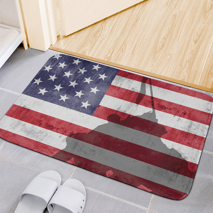 American Flag War Memorial Print Indoor Door Mat