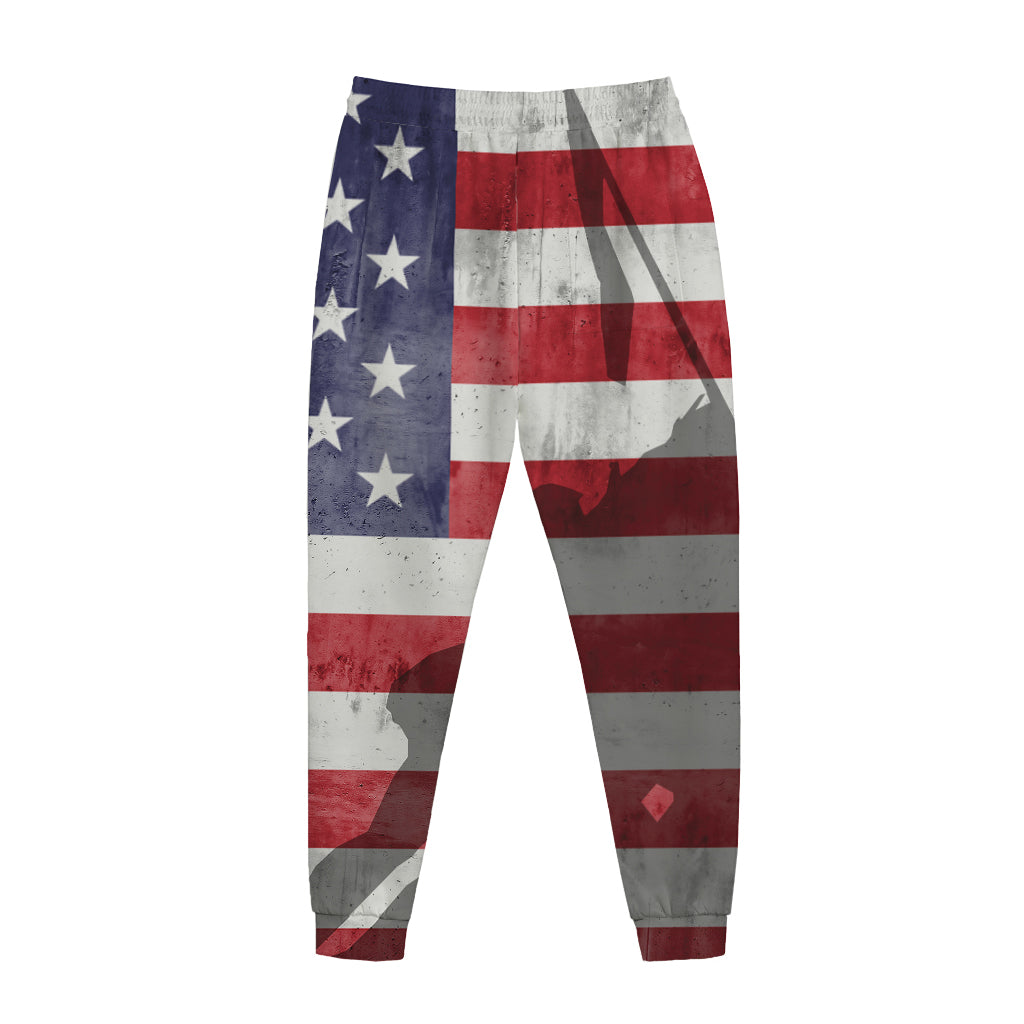 American Flag War Memorial Print Jogger Pants