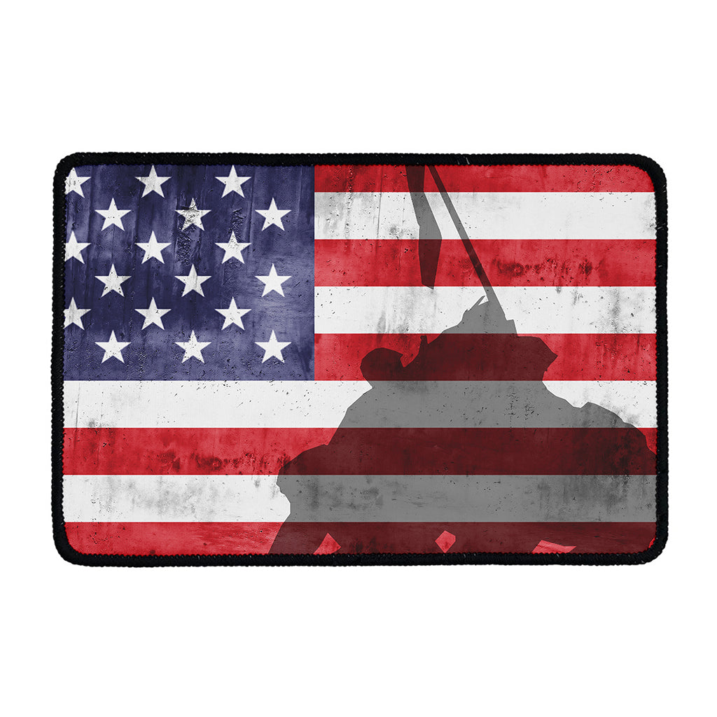 American Flag War Memorial Print Kitchen Mat